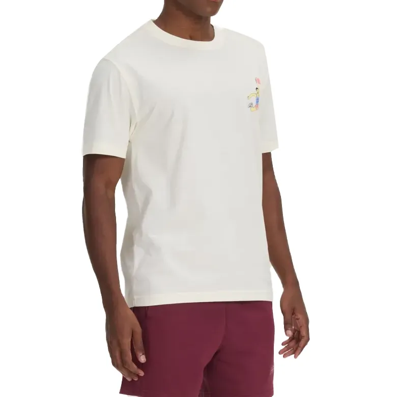 New Balance Camiseta MT51934B-SST M ATHLETICS HOOPS Off White Algodao -2-